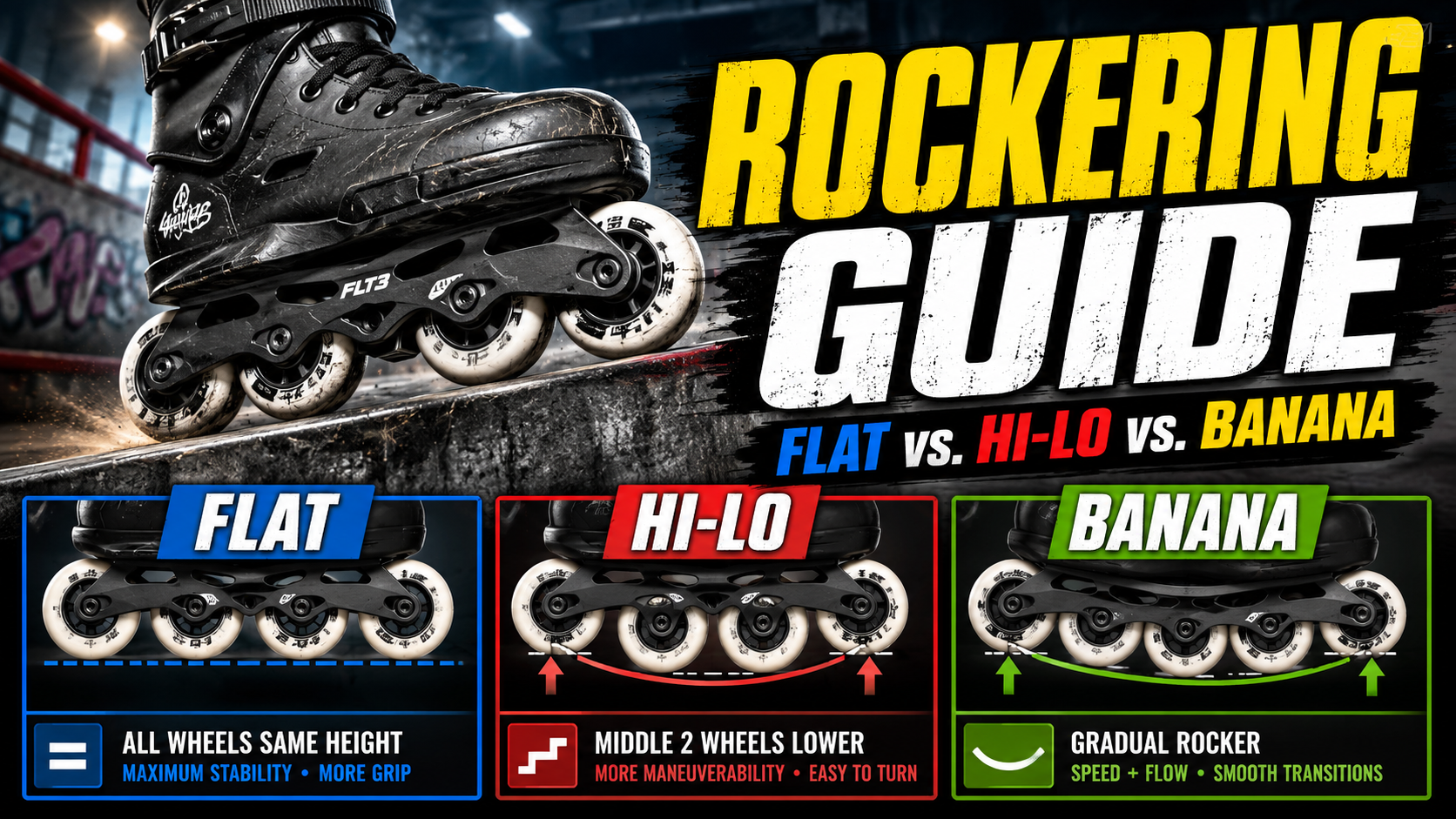 The Aggressive Inline “Rockering” Guide: Flat vs. Hi-Lo vs. Banana