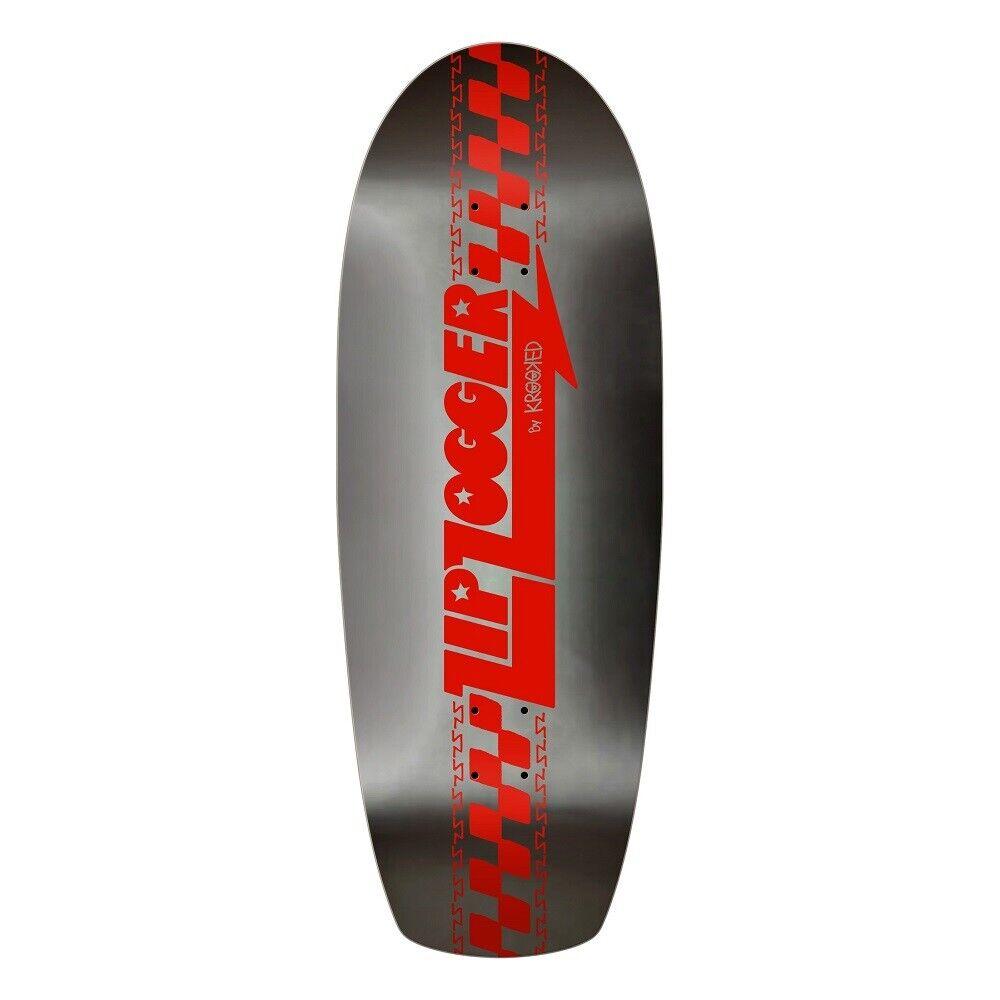 スケートボード KROOKED ZIPZOGGER Krooked Zip Zogger Skateboard Deck - 10.75″ Black Foil