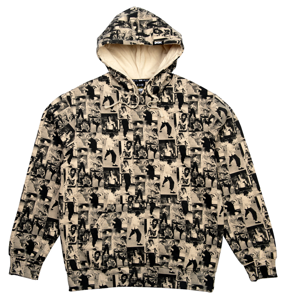 DGK x Bruce Lee Collage Hooded Fleece - Tan- Skates USA