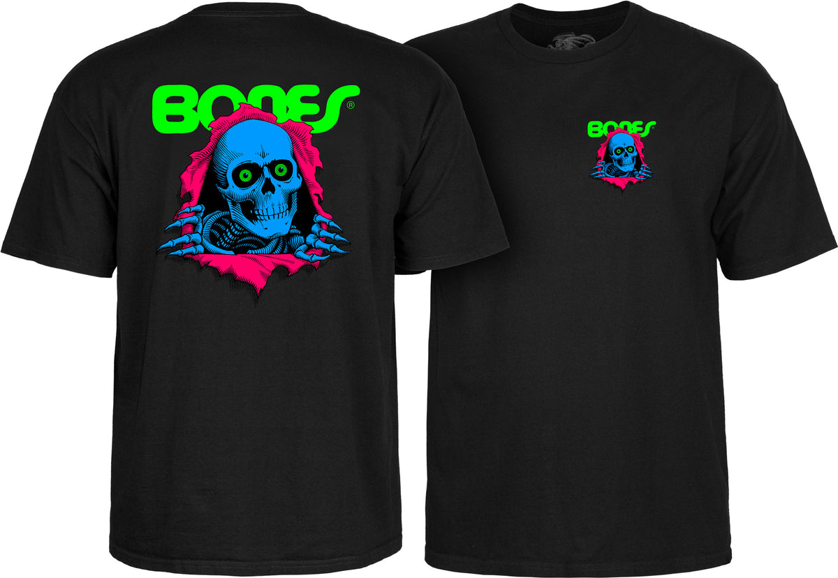 Powell Peralta Ripper T-Shirt - Blacklight Black- Skates USA