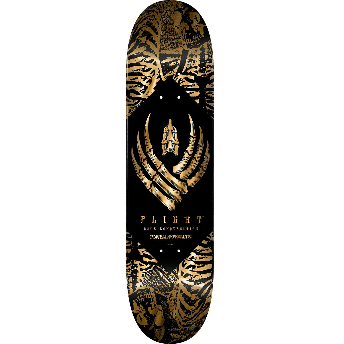Powell Peralta Skeleton Flight Skateboard Deck - 8.63″ Gold Foil