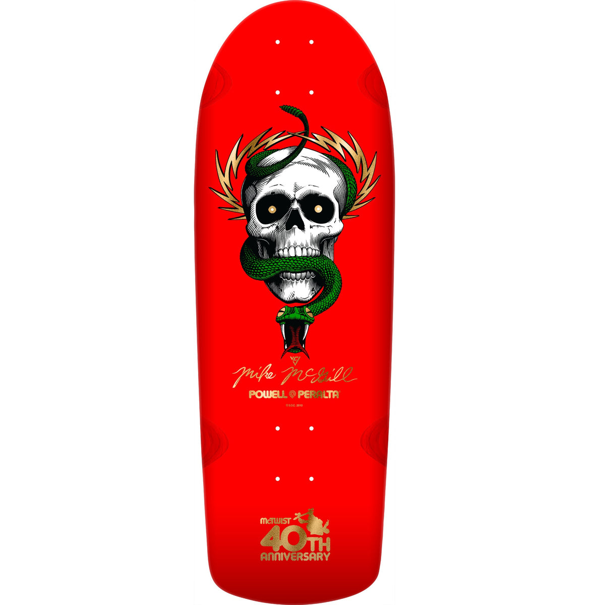 Powell Peralta Mike McGill 40th Ann. McTwist Deck Red/Gold