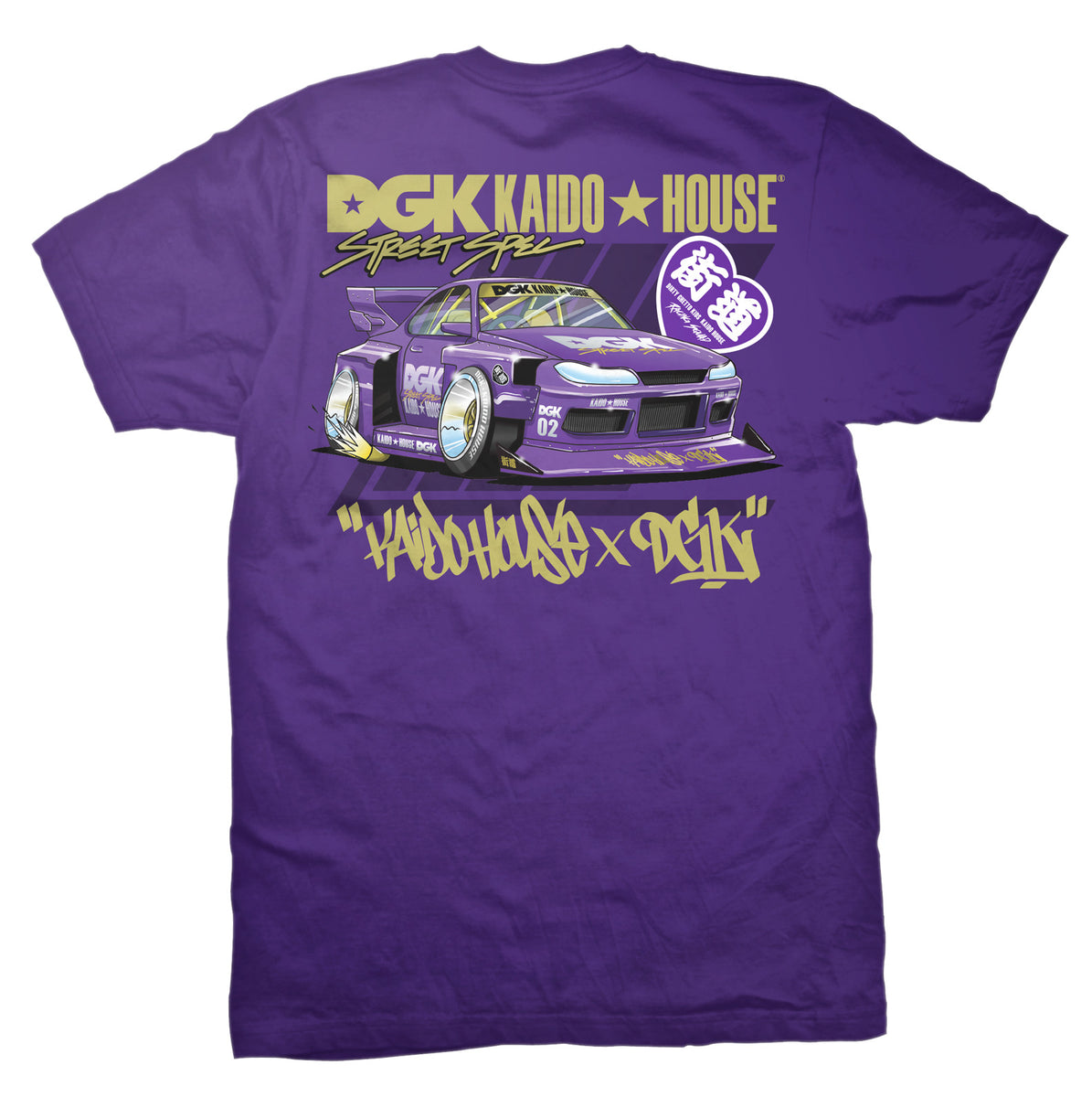 DGK x Kaido House Roulette Racer T-Shirt - Purple- Skates USA