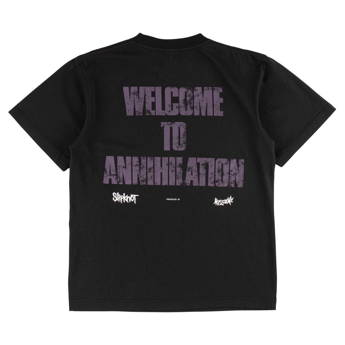 Welcome x Slipknot Annihilation Boxy Garment-Dyed Tee - Black