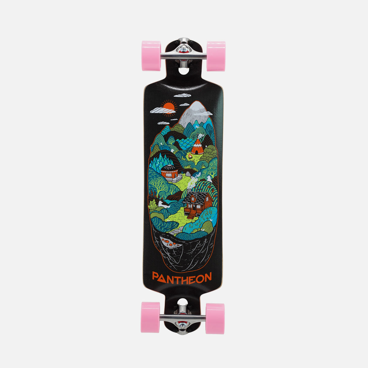 Pantheon CARBON Trip “Indian Hills” Longboard Complete - 33.25