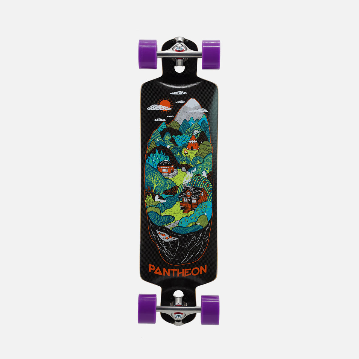 Pantheon CARBON Trip “Indian Hills” Longboard Complete - 33.25