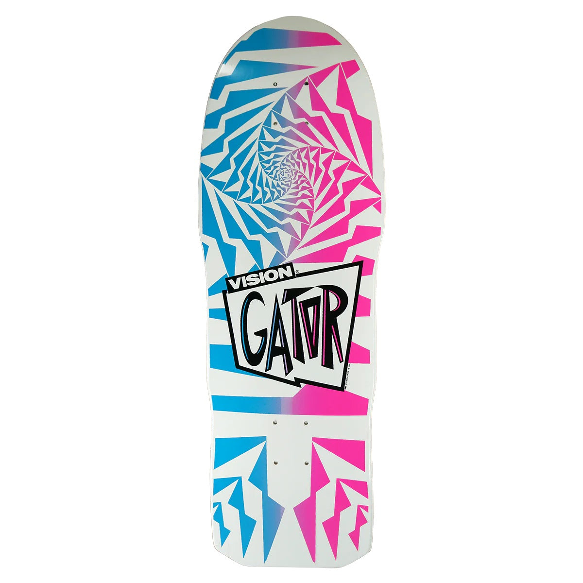 Vision Gator II Skateboard Deck - 10.25″ White/Fade- Skates USA