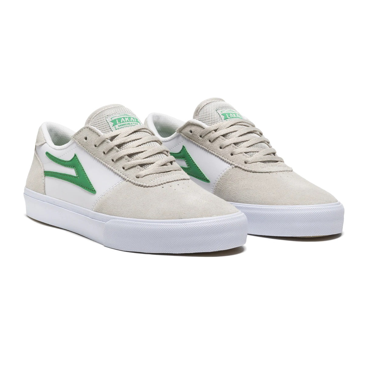 Lakai Shoes Manchester - White/Grass Suede- Skates USA