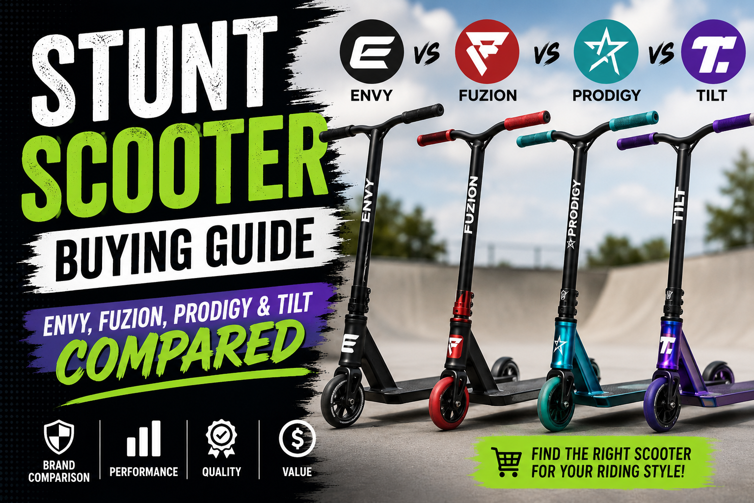 Stunt Scooter Buying Guide: Envy, Fuzion, Prodigy & Tilt Compared