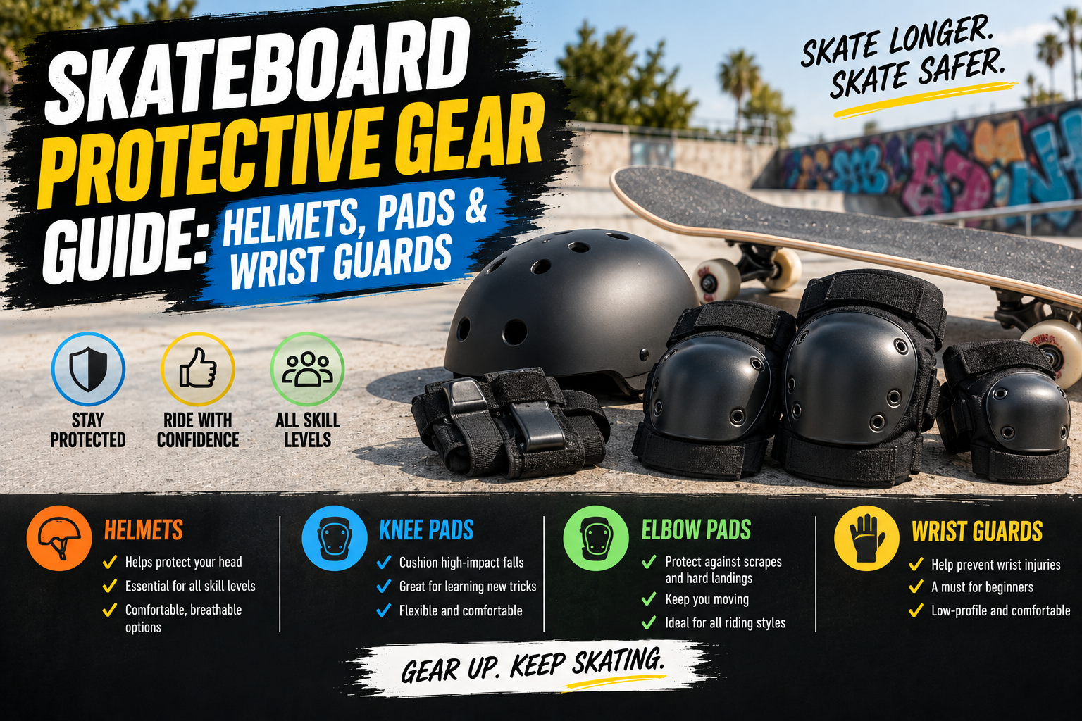 Skateboard Protective Gear Guide: Helmets, Pads & Wrist Guards