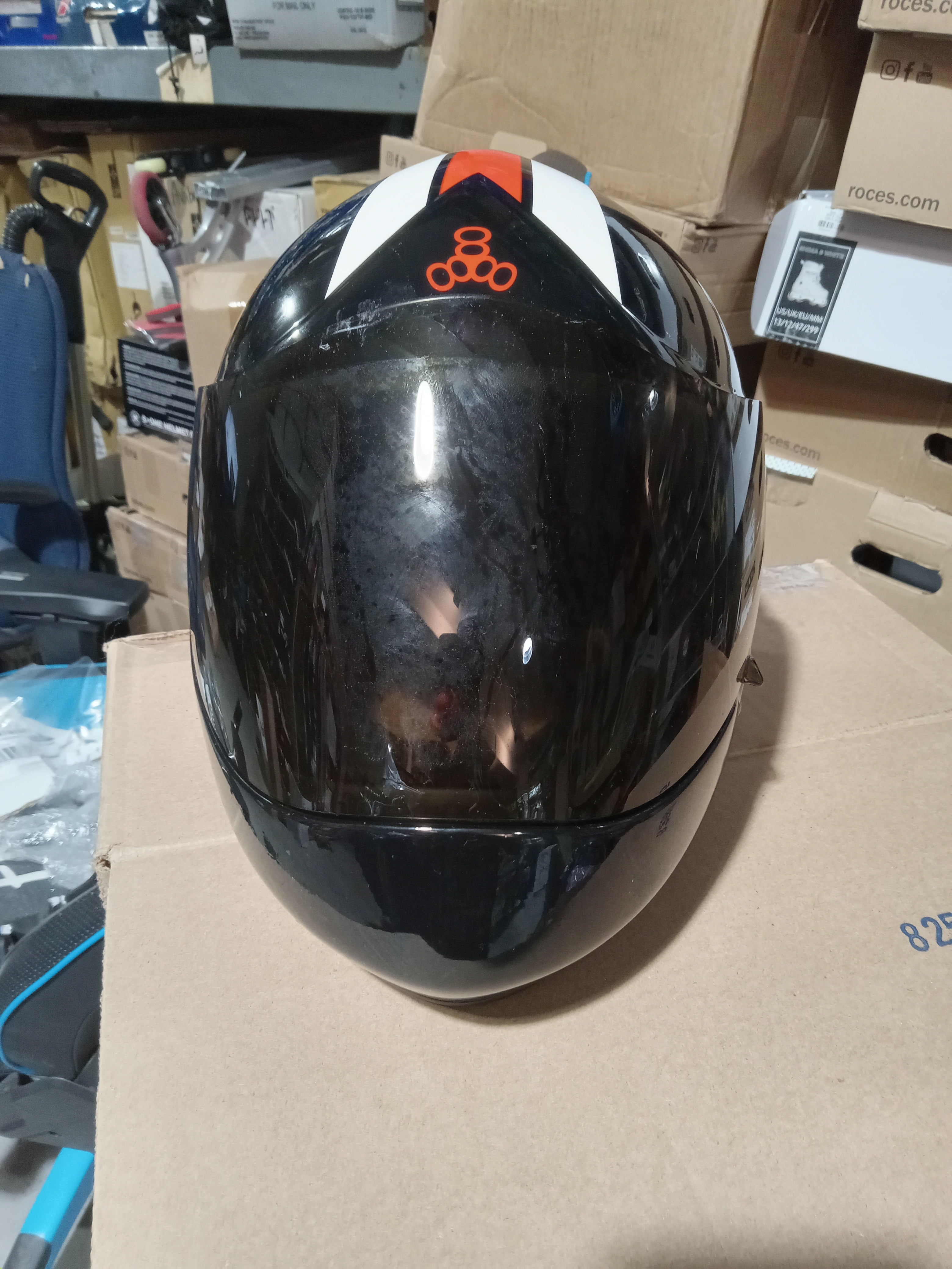 bike racer helmet Triple Eight Downhill Racer Full Face Helmet