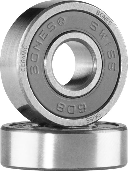 Bones Swiss Ceramic Skateboard Bearings (Single)- Skates USA