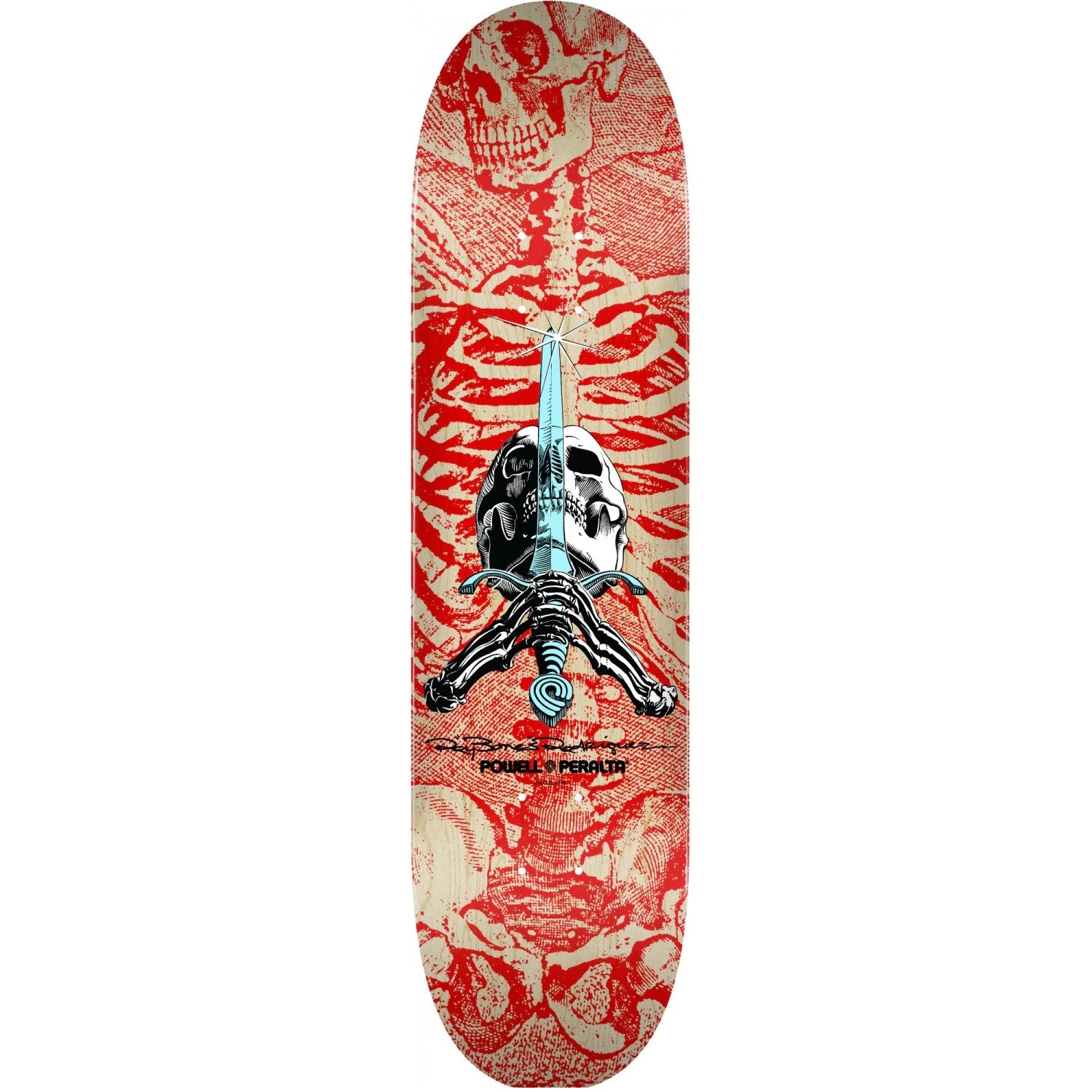 POWELL パウエル SKULL & SWORD 8.0” Powell Peralta Mini Skull & Sword Yellow/Blue - Complete