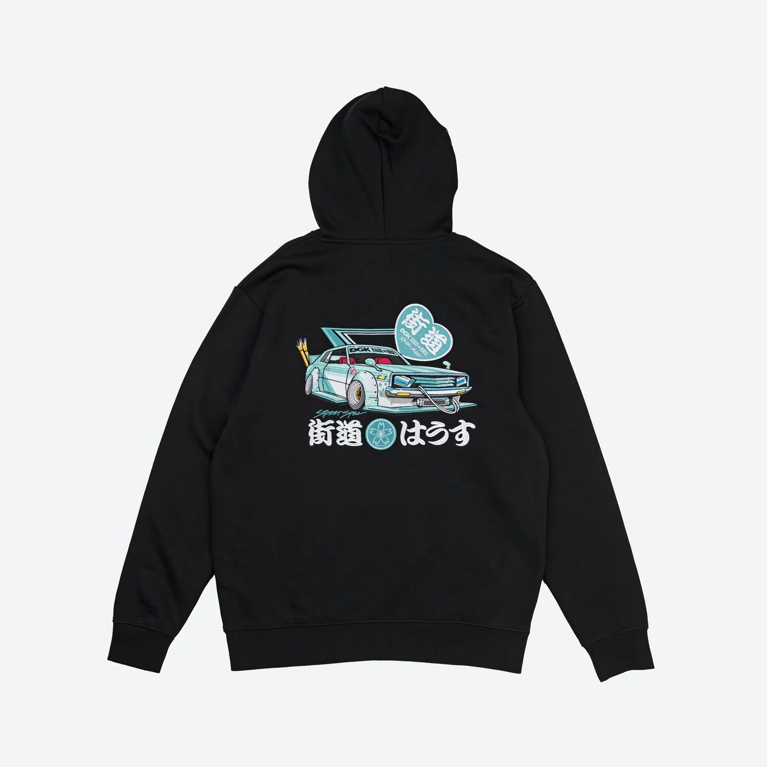 DGK x Kaido House Zokusha Embroidered Hoody - Black- Skates USA DGK x Kaido House Zokusha Embroidered Hoody - Black- Skates USA