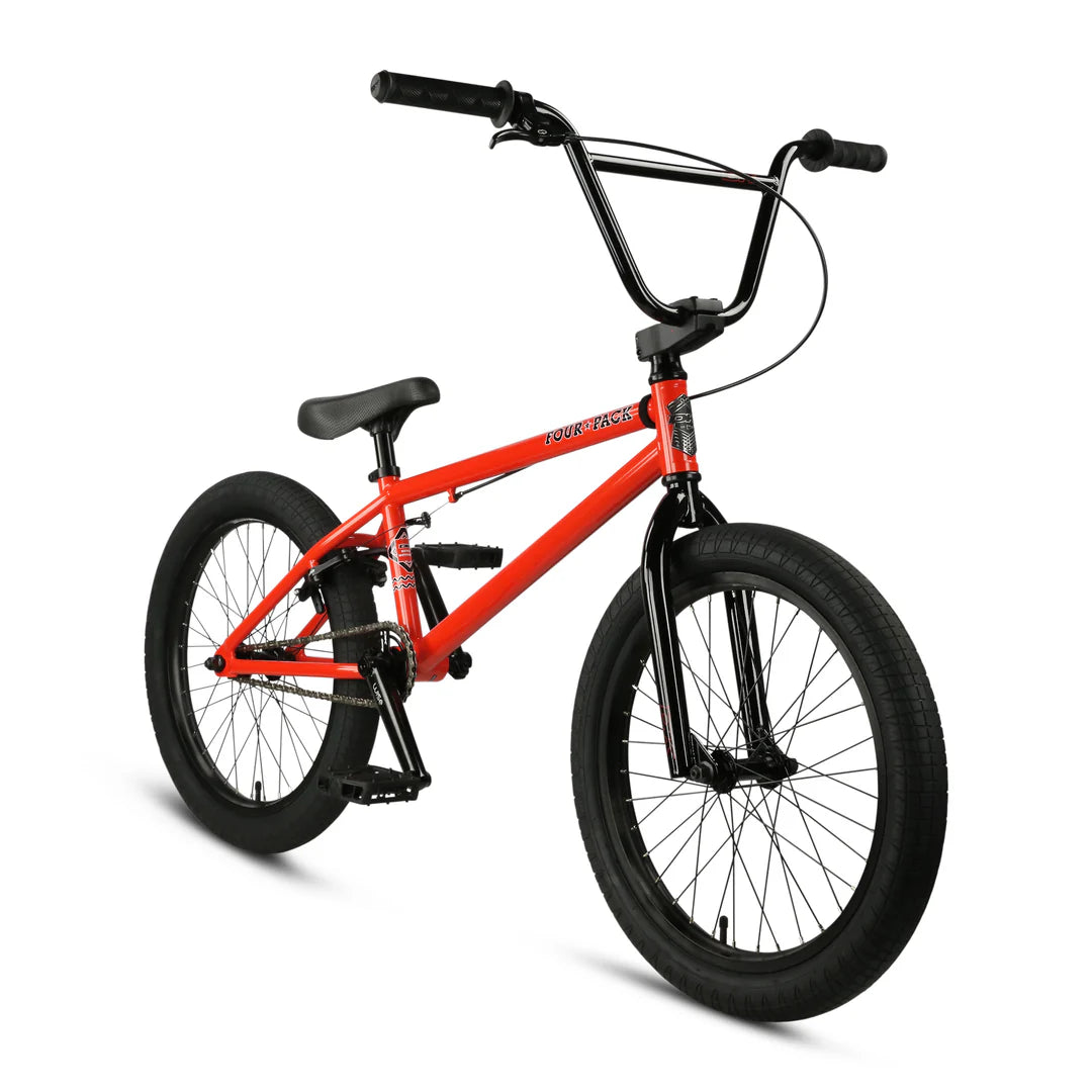 Bicicleta BMX completa DK Four Pack de 20″, color naranja