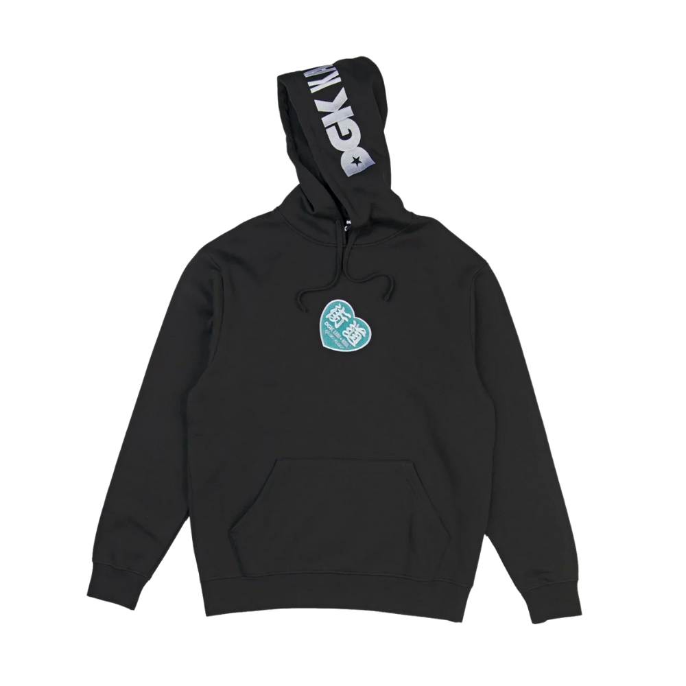 DGK x Kaido House Zokusha Embroidered Hoody - Black- Skates USA