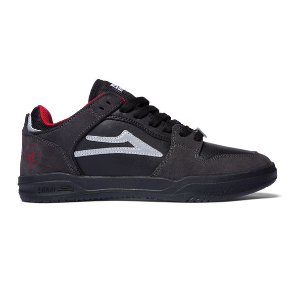 Lakai Shoes Telford Low - Black/Charcoal Suede- Skates USA