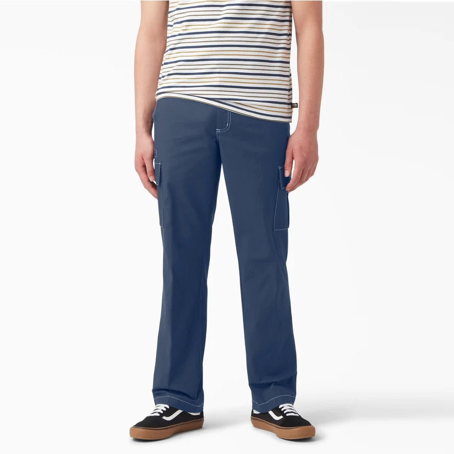 Pantalones cargo Dickies Skateboarding Ripstop - Azul marino tinta/costuras blancas