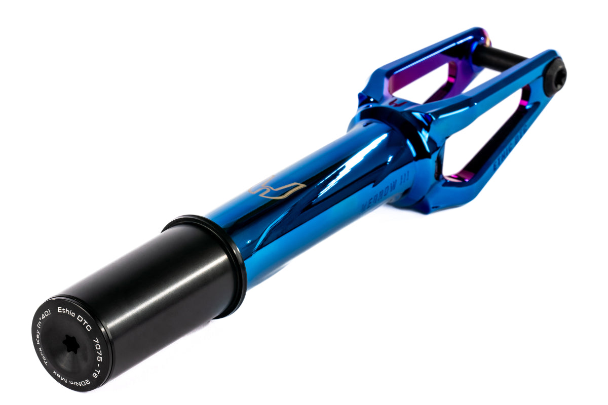 Blue Merrow Ethic Merrow V3 Fork HIC - Chrome Blue- Skates USA