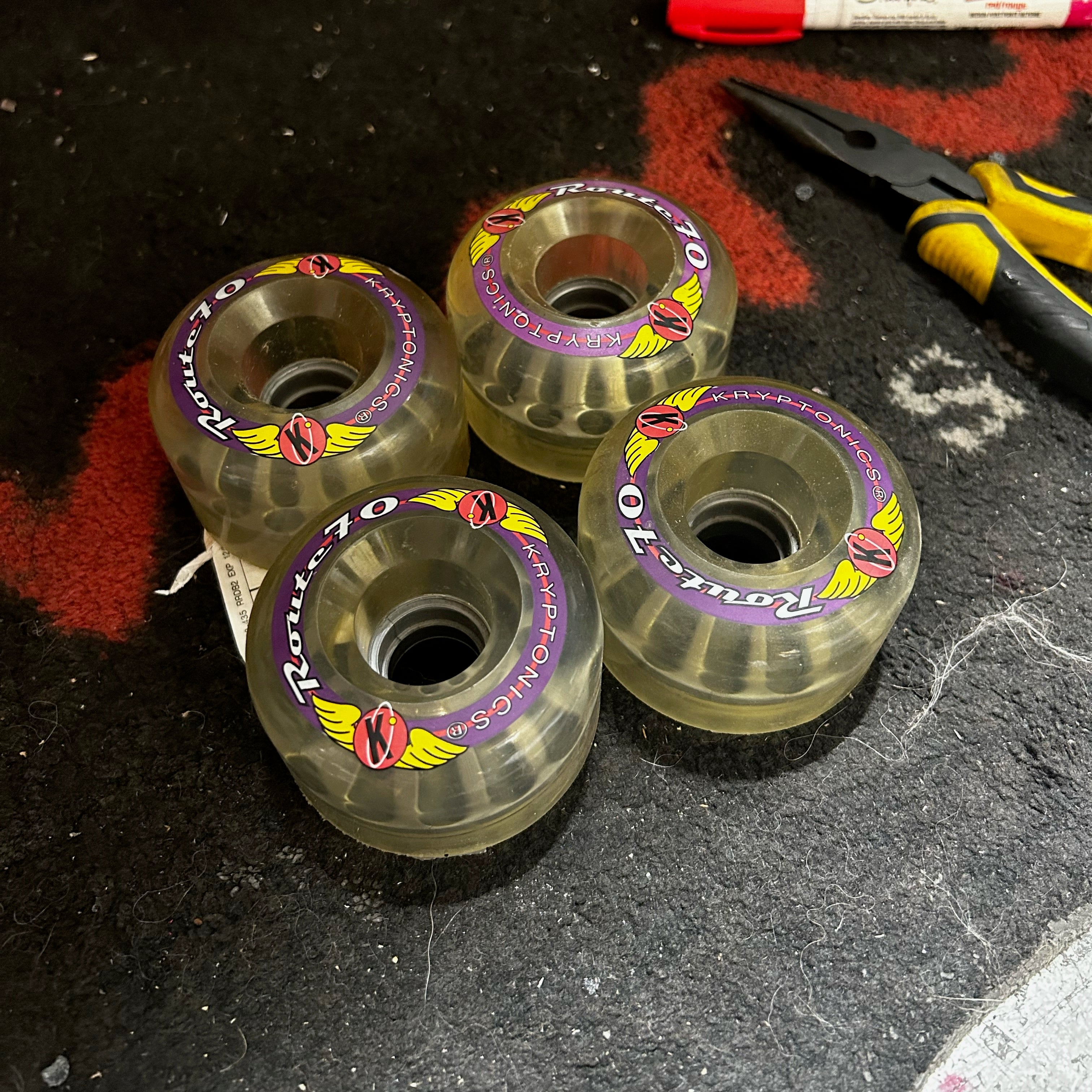 Kryptonics Route 70mm 78a Floor Model Wheels Clear (4pk) Skates USA