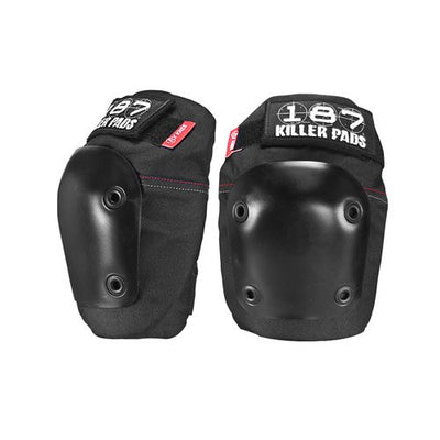 187 Killer Pads Fly knee pads, black pair with molded hard shells