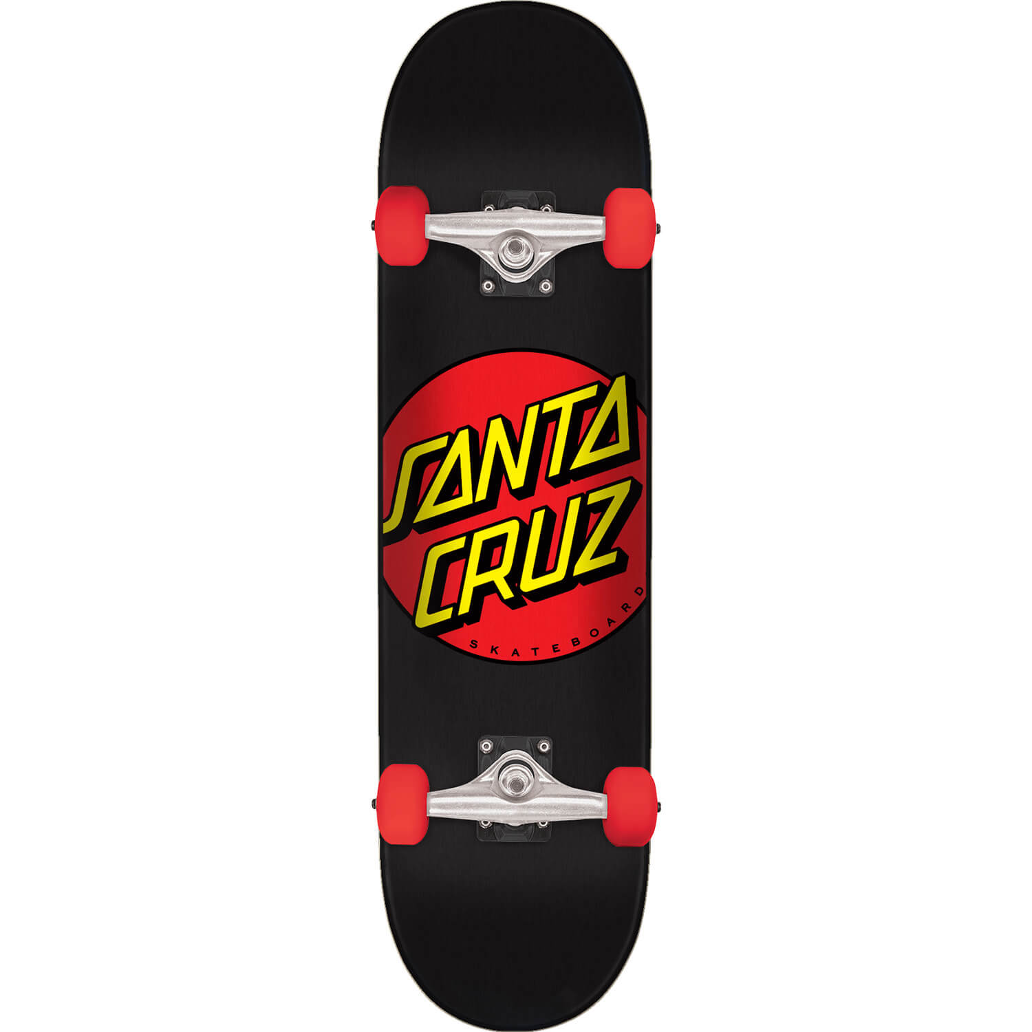 Santa Cruz Classic Dot Full Complete Skateboard Black/Red