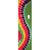 Grizzly Curved Tie Dye Single Sheet Griptape 9x33 - Green/Rainbow