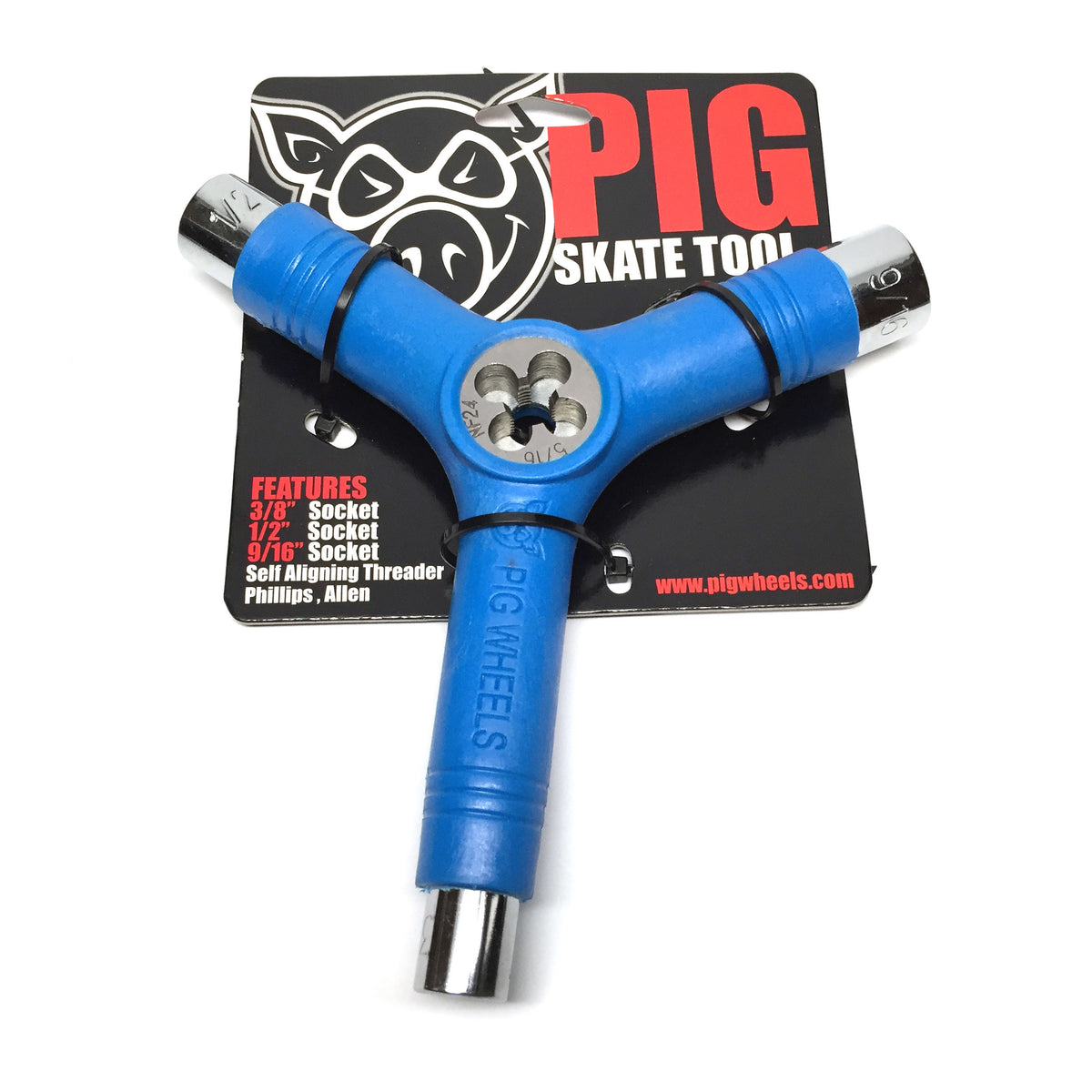 Pig Tri-Socket Skate Tool - Neon Blue– Skates USA