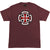 Independent Ringed Cross T-Shirt Medium - Burgundy Heather
