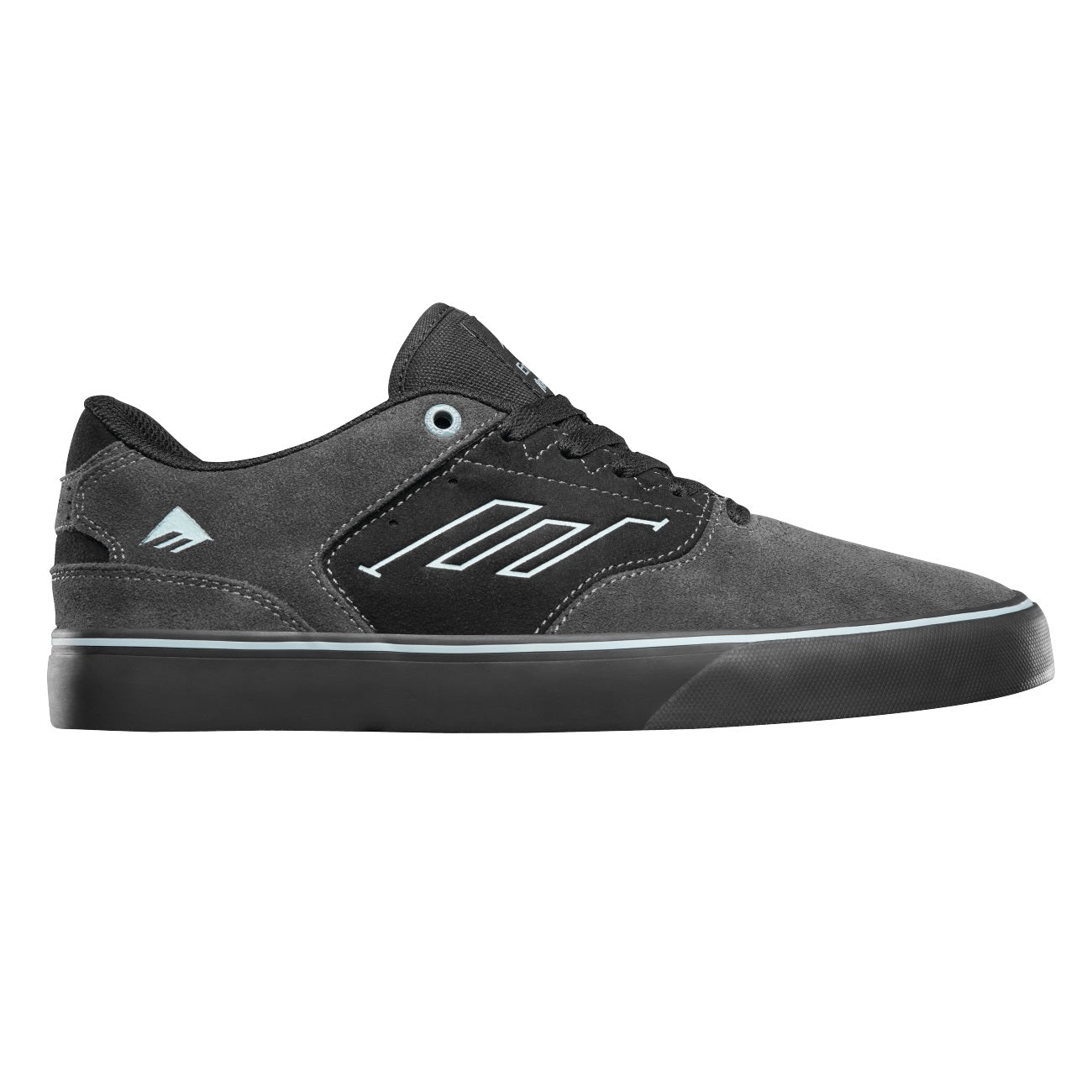 Emerica Shoes The Low Vulc Grey/Black/Blue- Skates USA