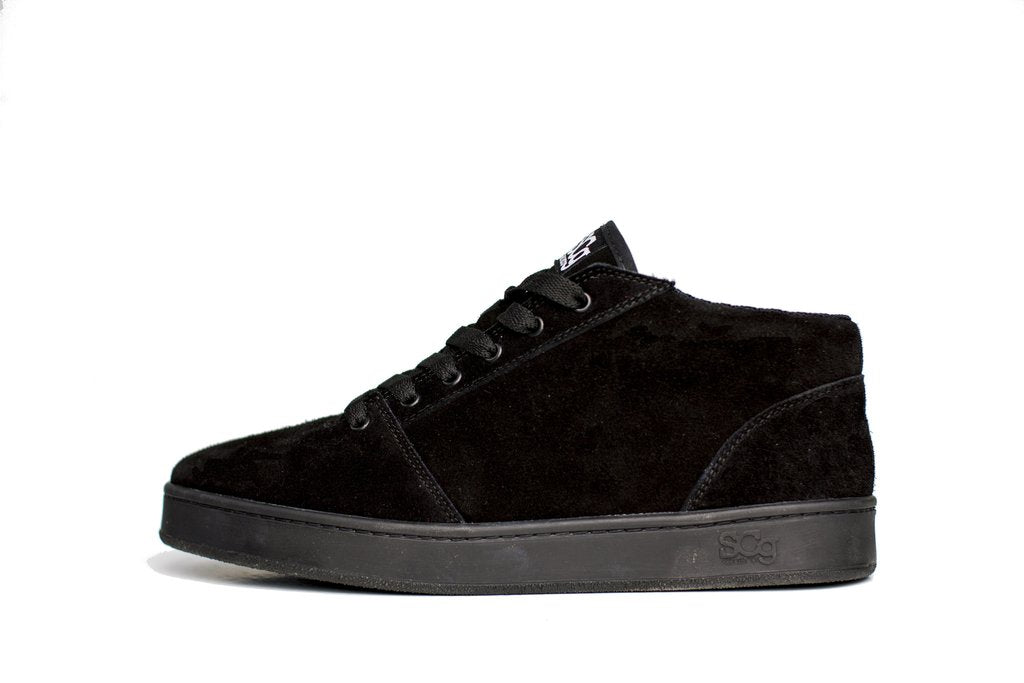 SCg Shoes Mid Suede - Black/Black- Skates USA