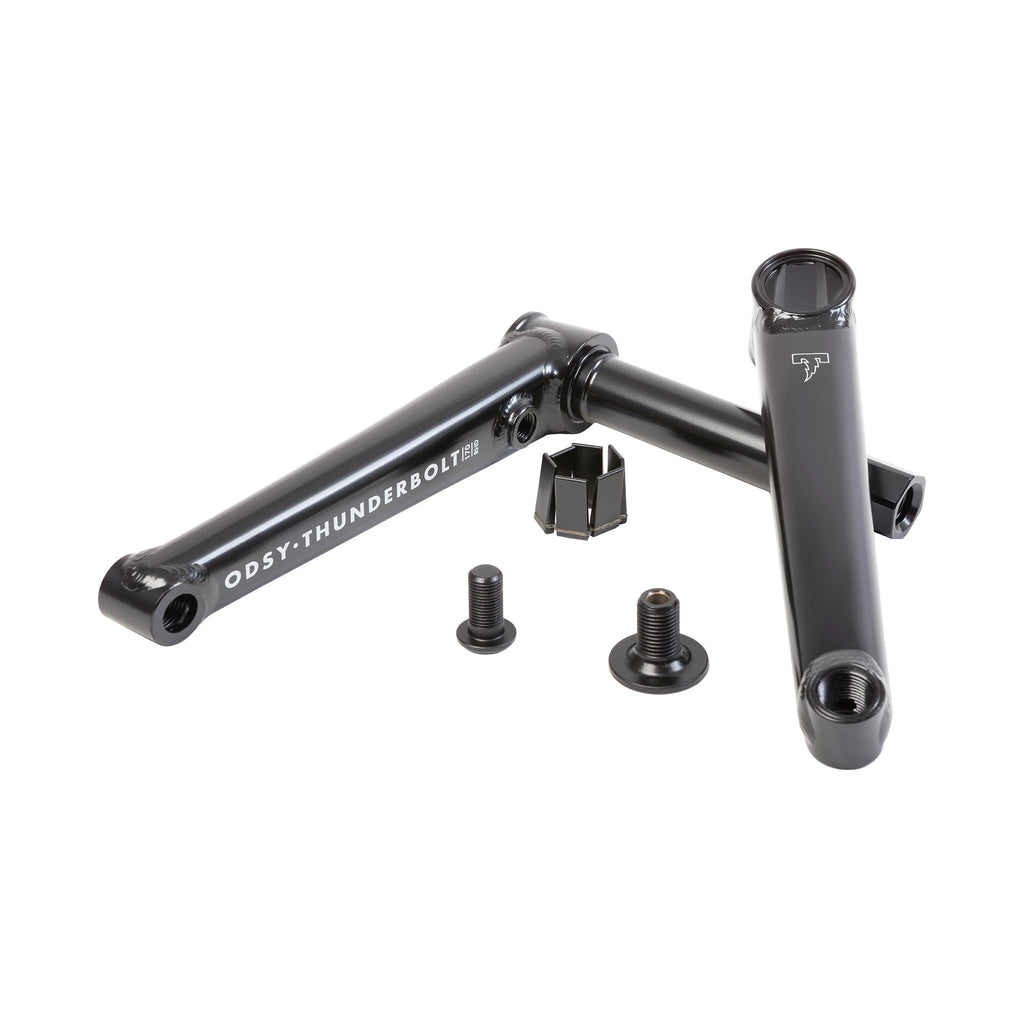 BMXクランクOdyssey Thunderbolt Crank LHD 170 Odyssey BMX Thunderbolt Cranks 170mm RHD - Rust Proof Black