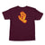 Santa Cruz Flame Hand Short Sleeve Youth T-Shirt - Burgundy