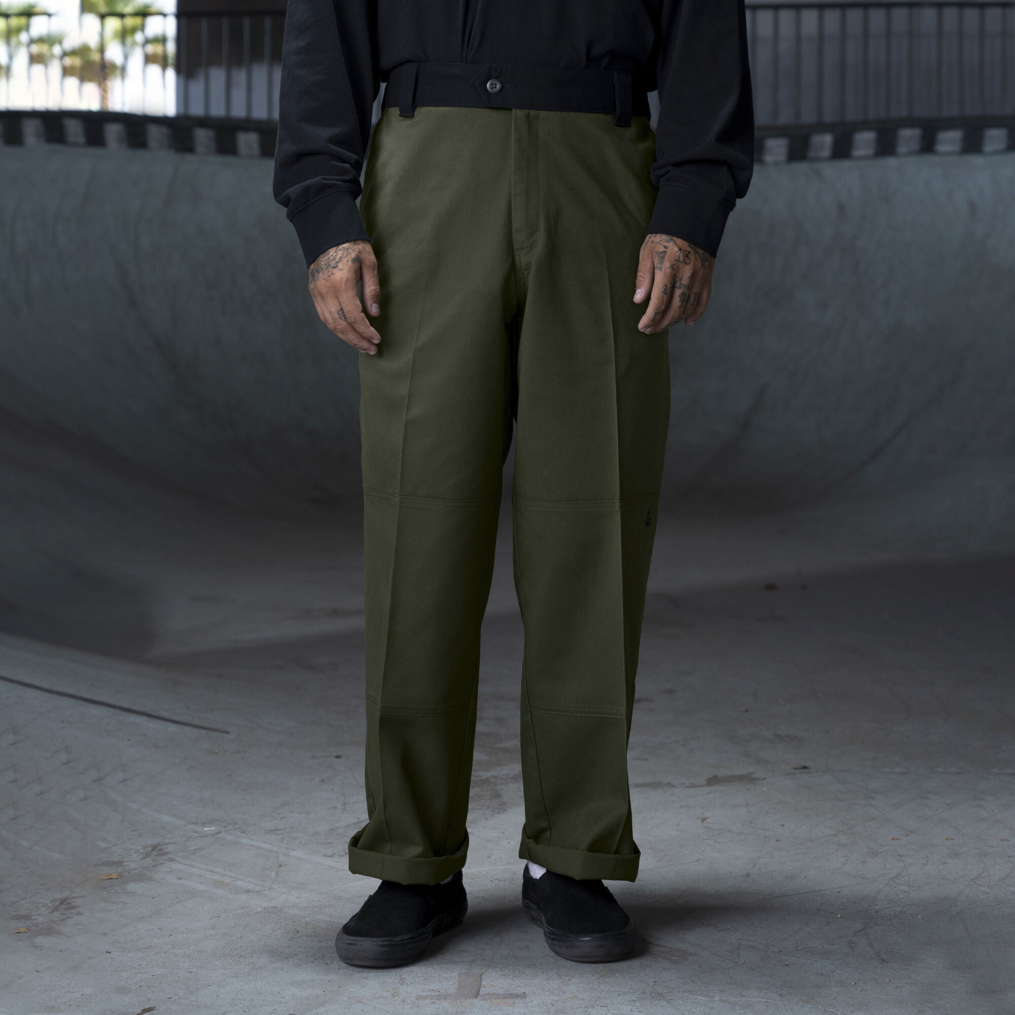 Dickies Ronnie Sandoval Double Knee Pants - Olive Green/Black Color Bl