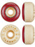 Spitfire Wheels F4 Classic 51mm 101a - Red/White (Set of 4)